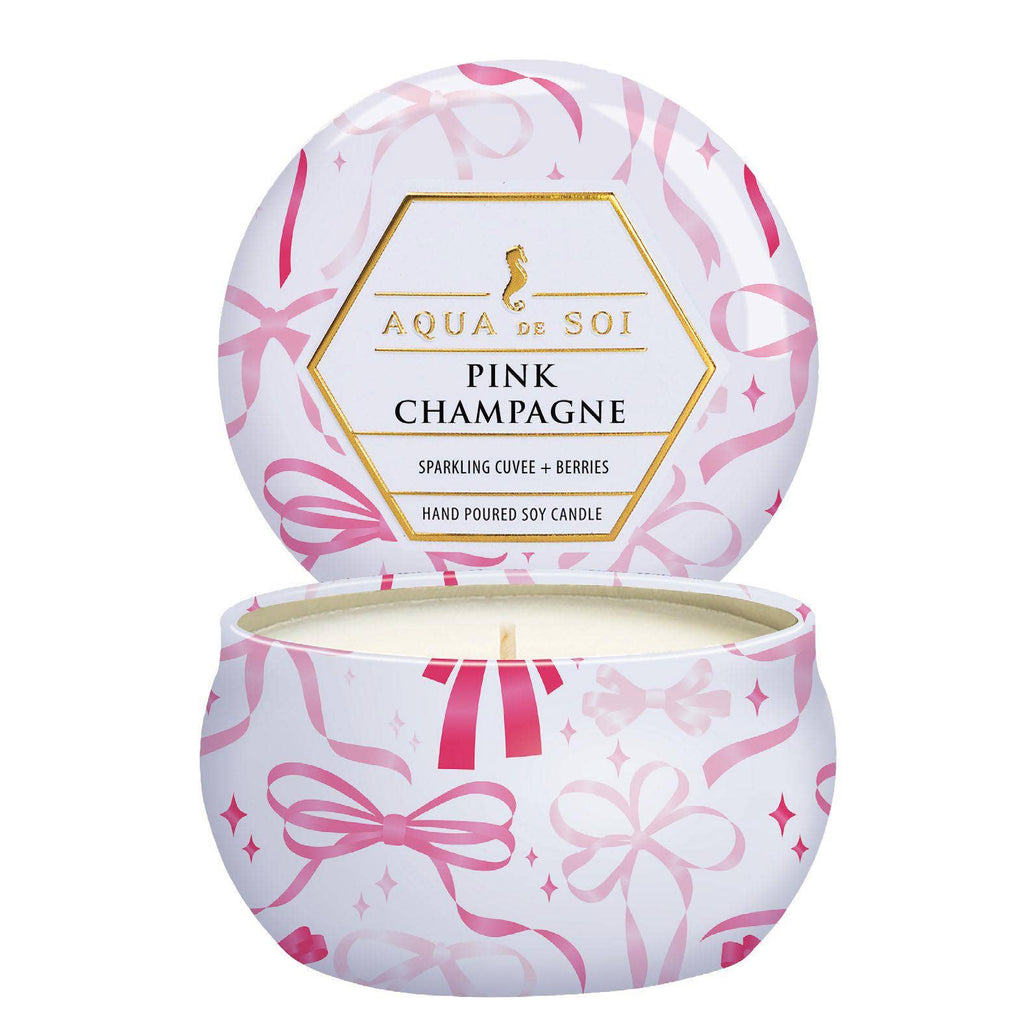 PINK CHAMPAGNE 4OZ CANDLE TIN