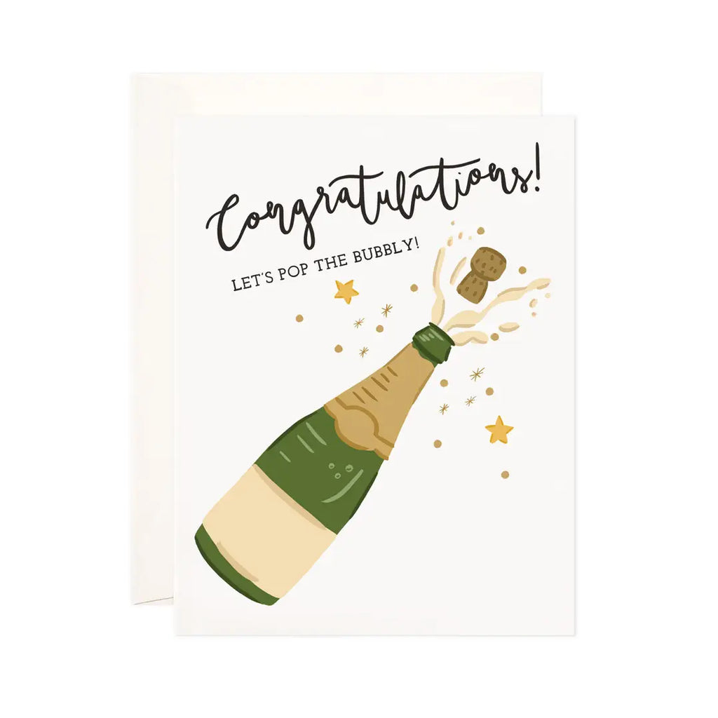 POP THE BUBBLY CONGRATULATIONS CARD