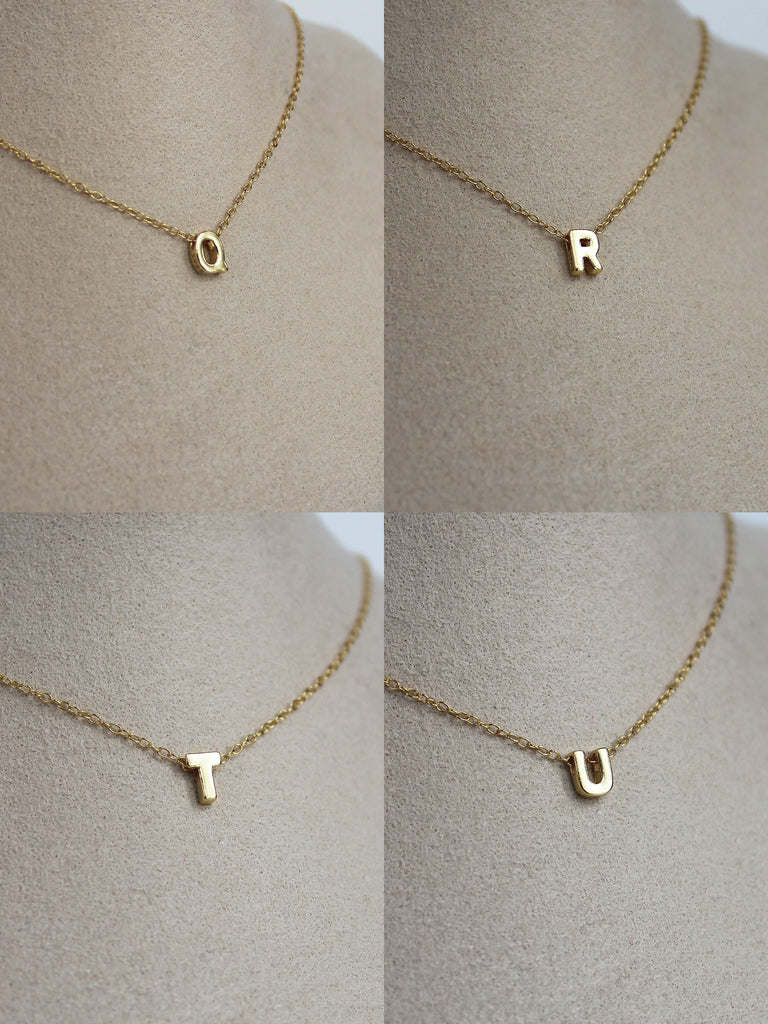 VERMEIL INITIAL LETTER NECKLACE