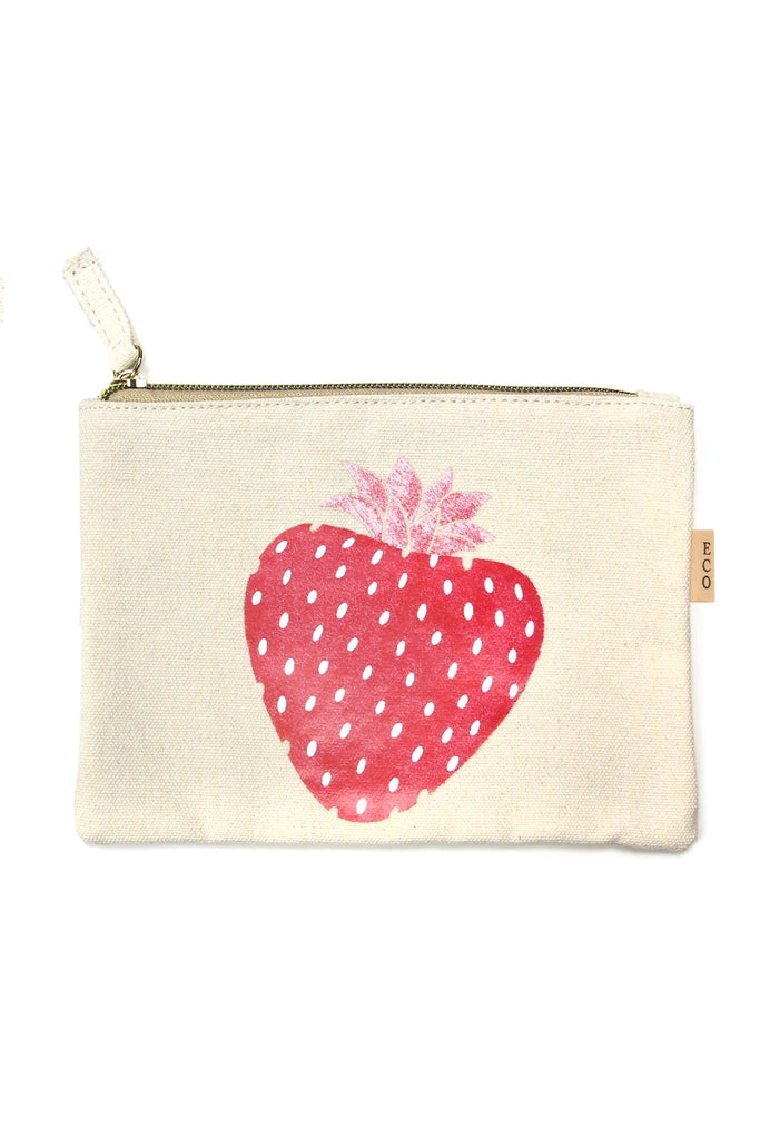 STRAWBERRY CANVAS POUCH