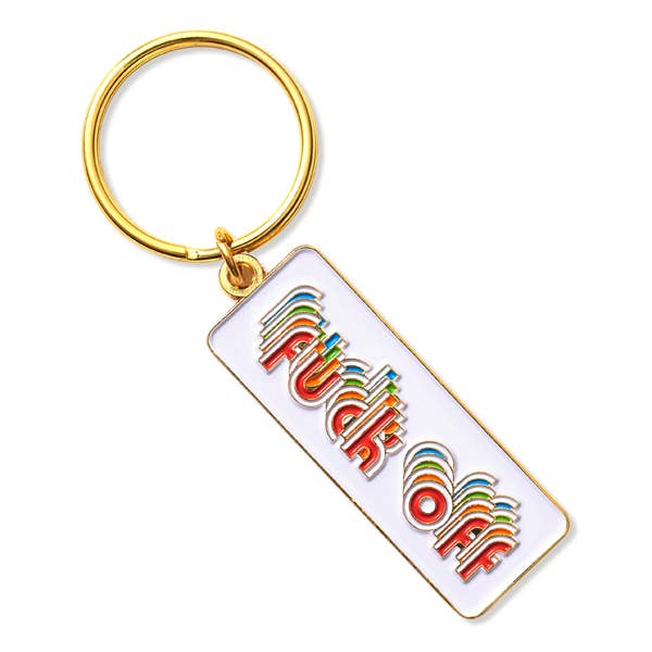 FUCK OFF (RAINBOW) KEYCHAIN