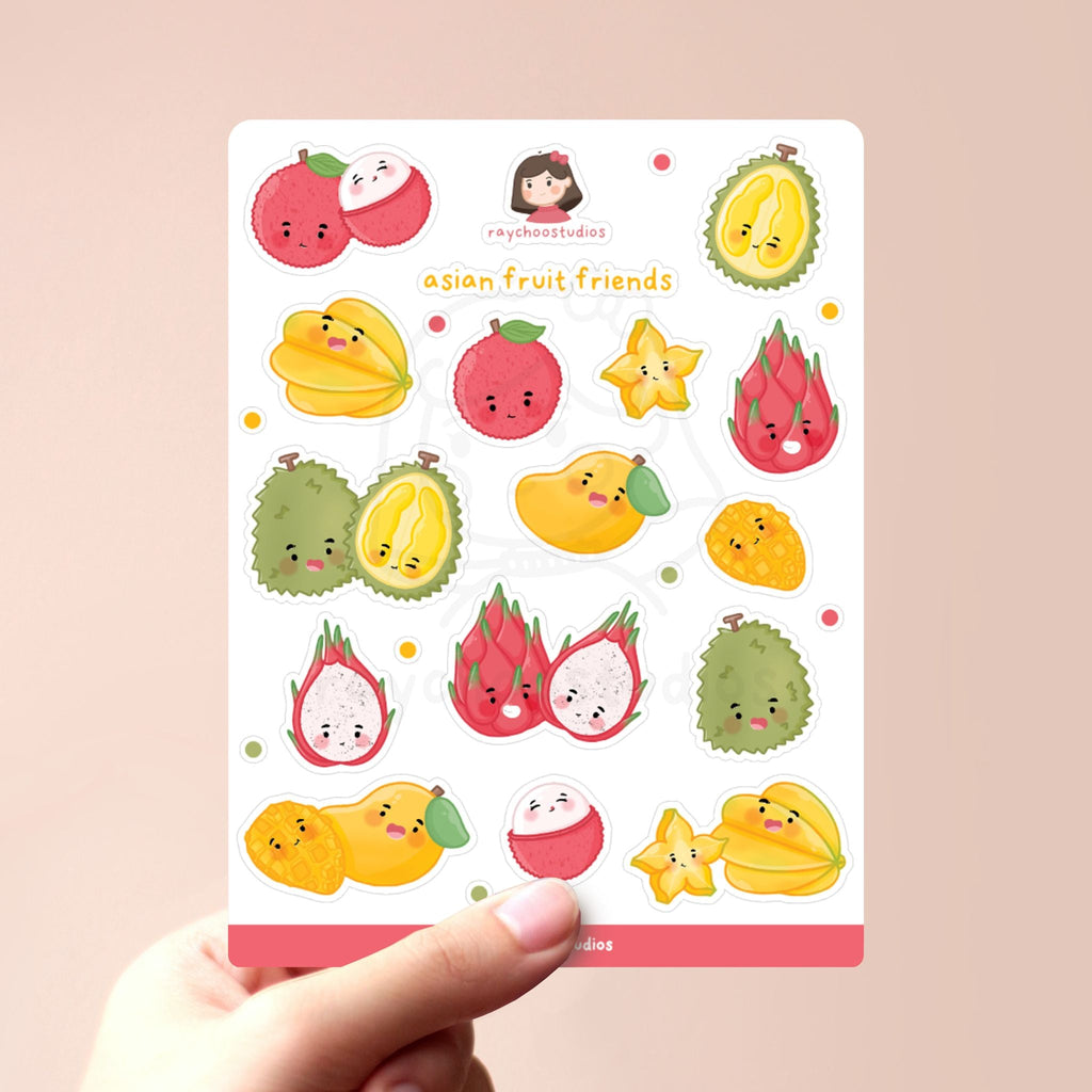 ASIAN FRUIT FRIENDS STICKER SHEET - 1