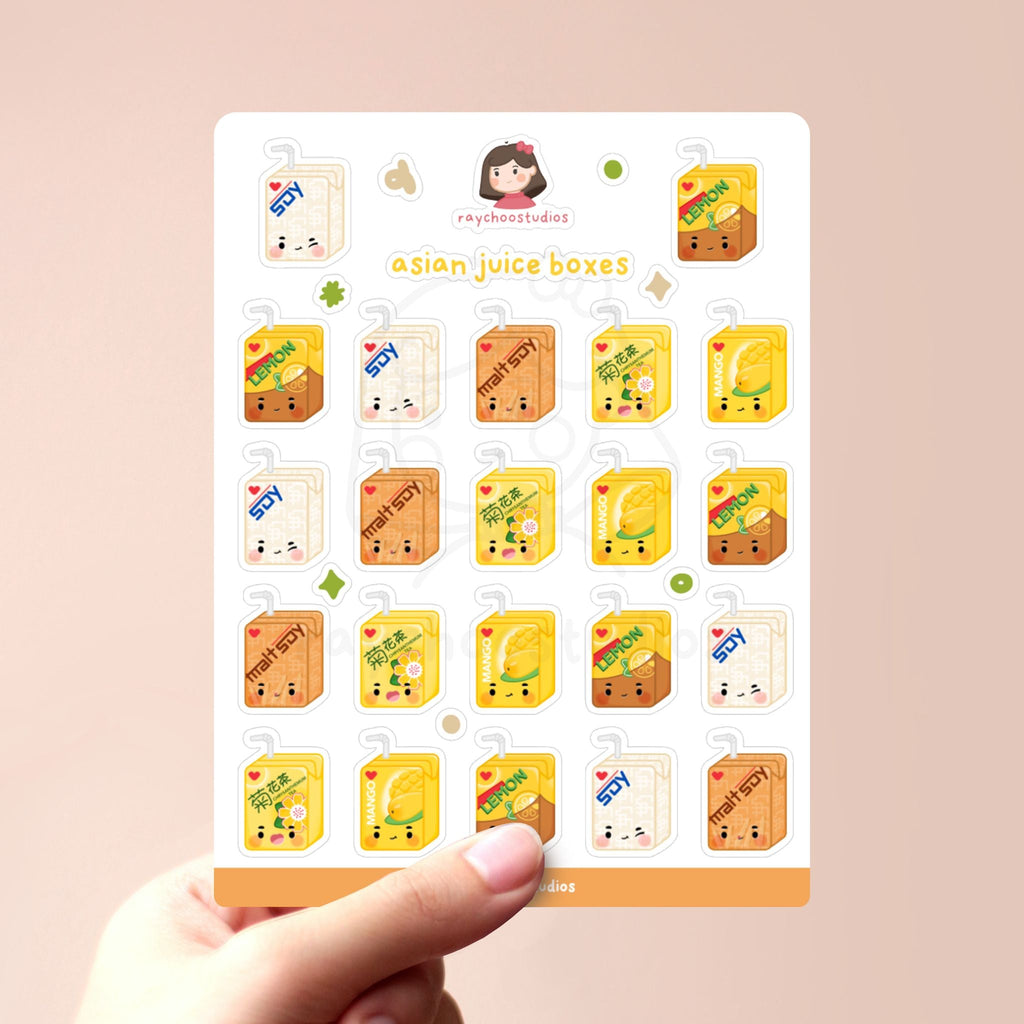 ASIAN JUICE BOXES STICKER SHEET - 1