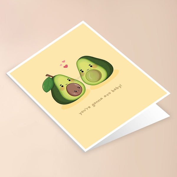 YOU'RE GONNA AVO-BABY CARD - YELLOW - 2