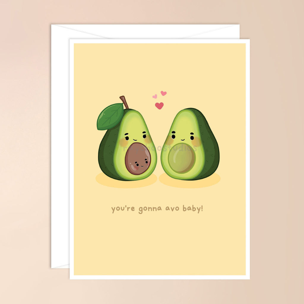 YOU'RE GONNA AVO-BABY CARD - YELLOW - 1