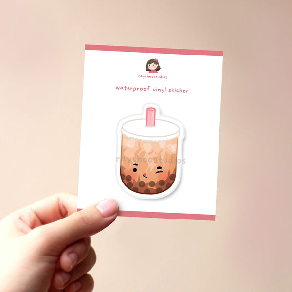 BROWN SUGAR BOBA VINYL STICKER - 1