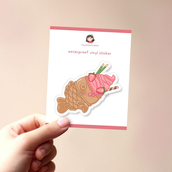 STRAWBERRY TAIYAKI VINYL STICKER - 2