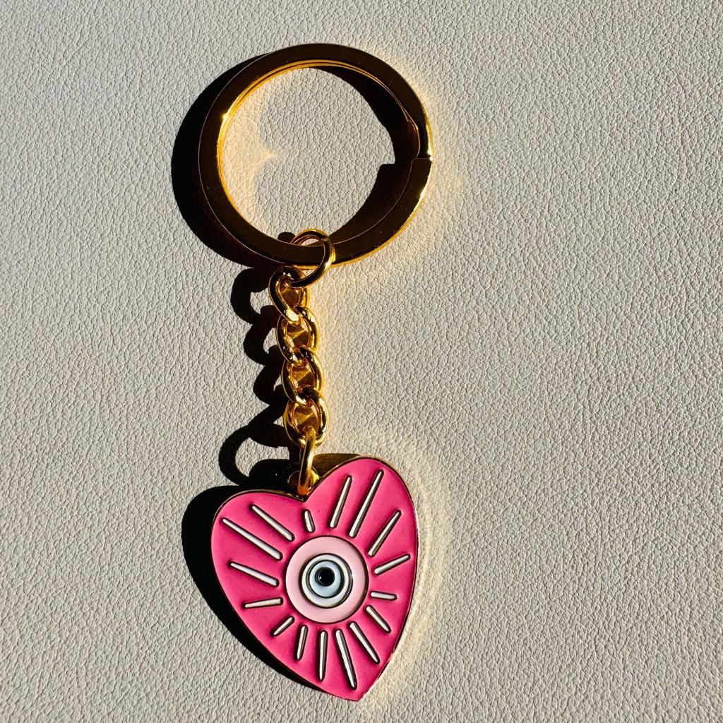 Key Chain Evil Eye  - Pink - 1