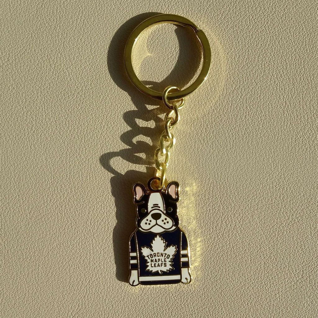 Key Chain Toronto Maple Leafs Frenchie - Black / White - 1