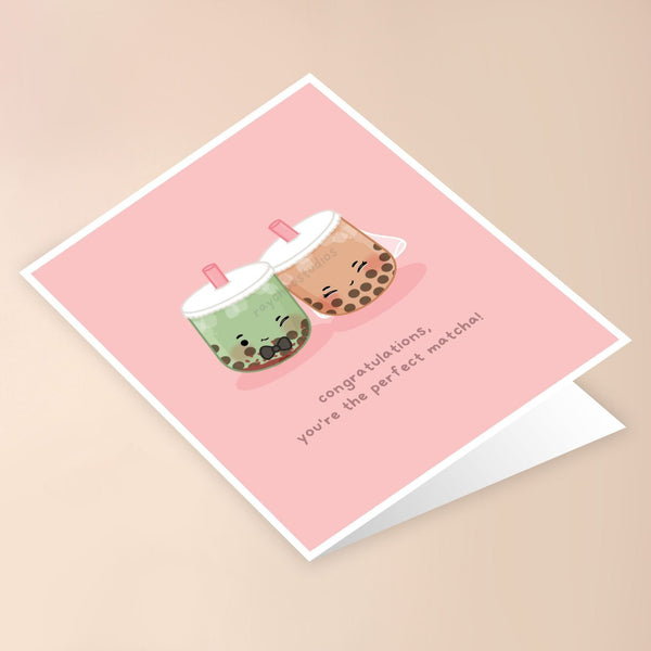 CONGRATULATIONS, YOU'RE THE PERFECT MATCHA WEDDING CARD - 2