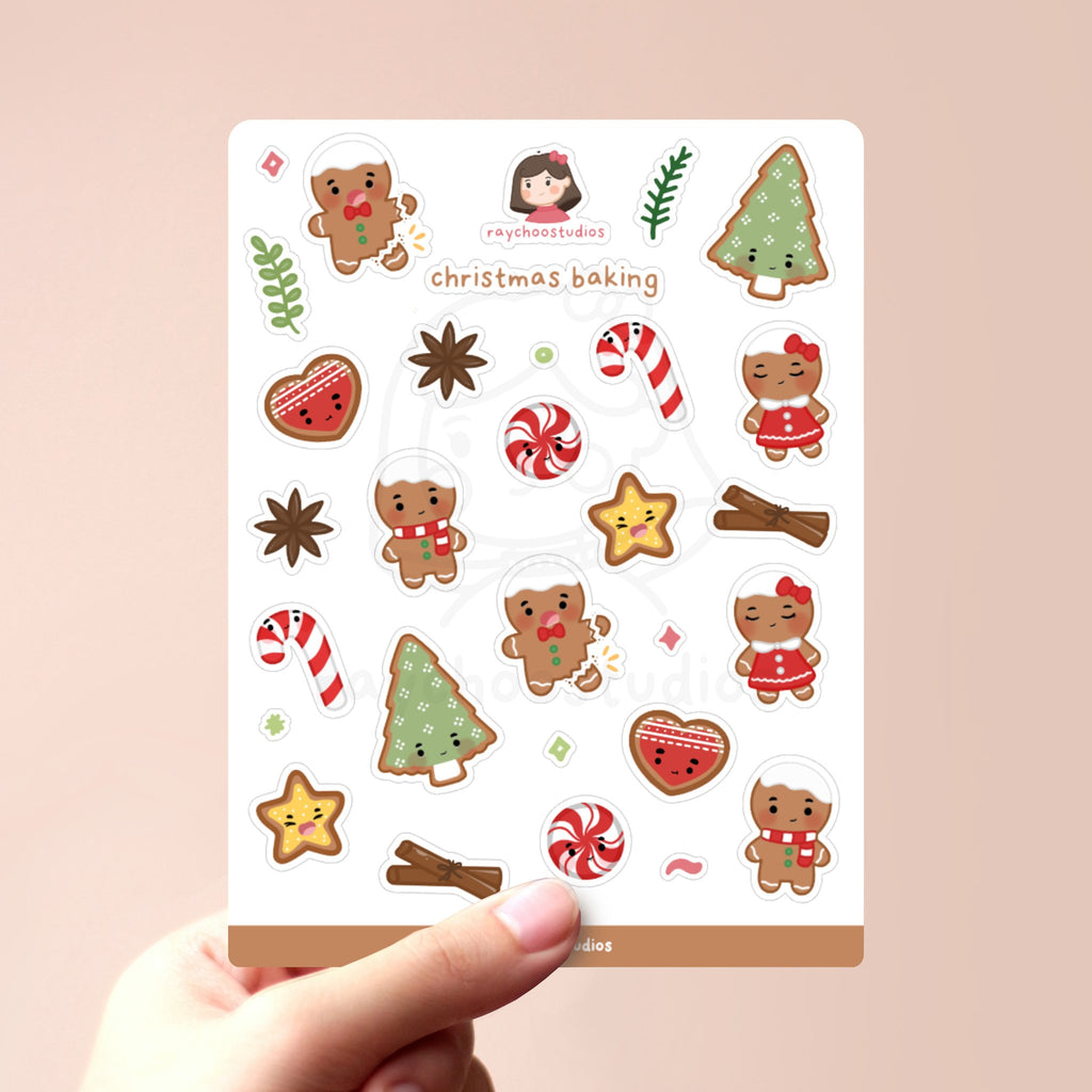 CHRISTMAS BAKING STICKER SHEET - 1