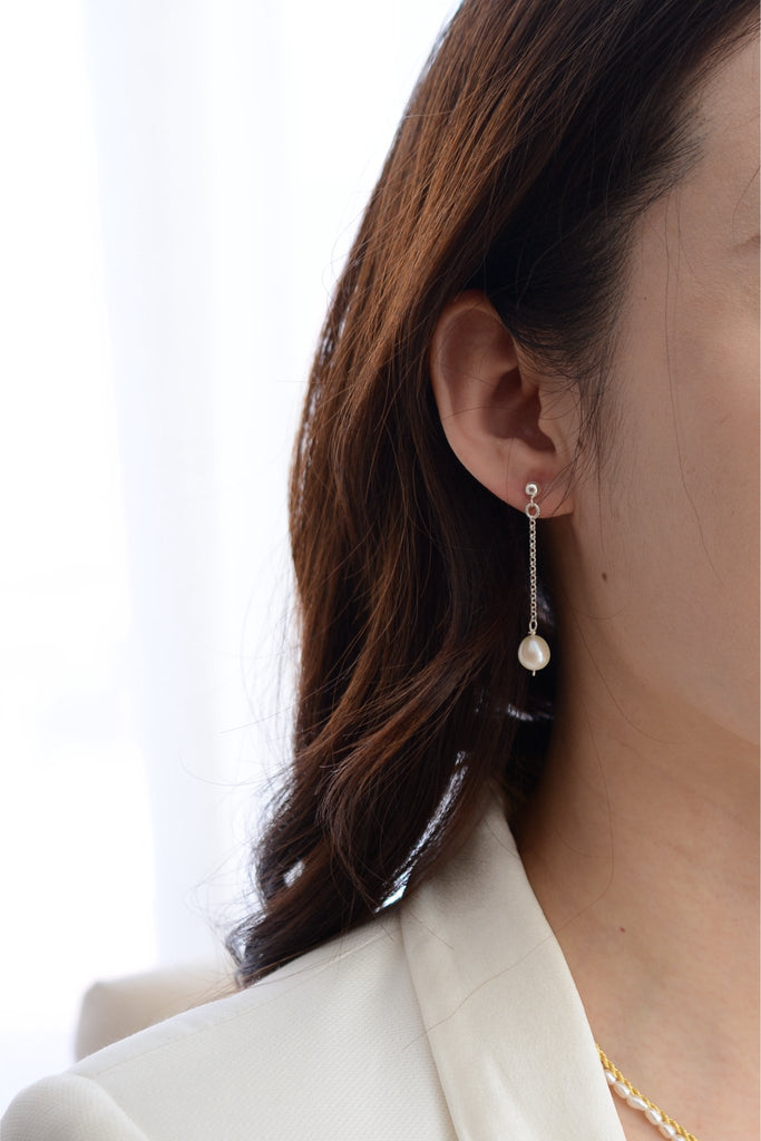 Pearl drop earring - 1