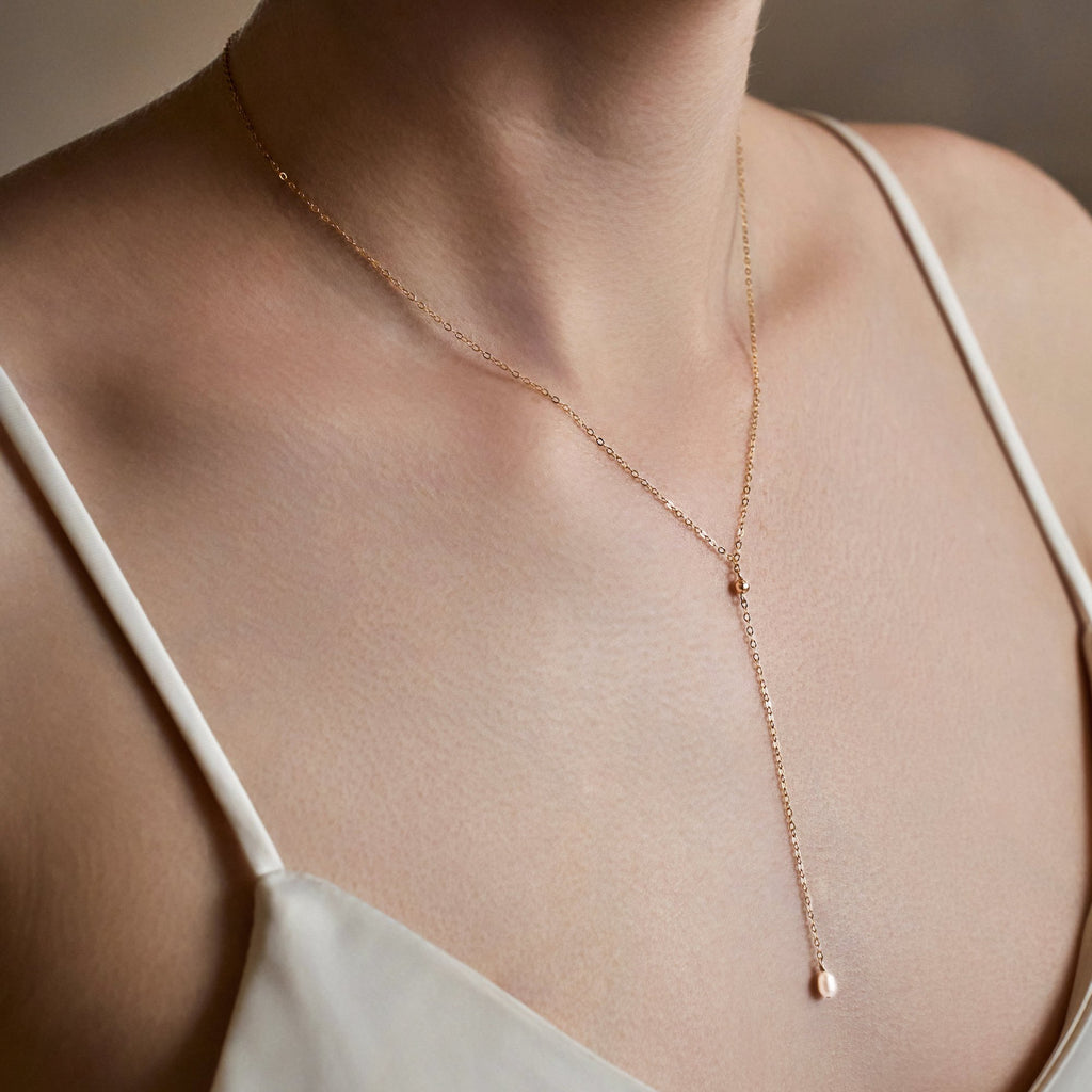 Pearl Lariat necklace - 1