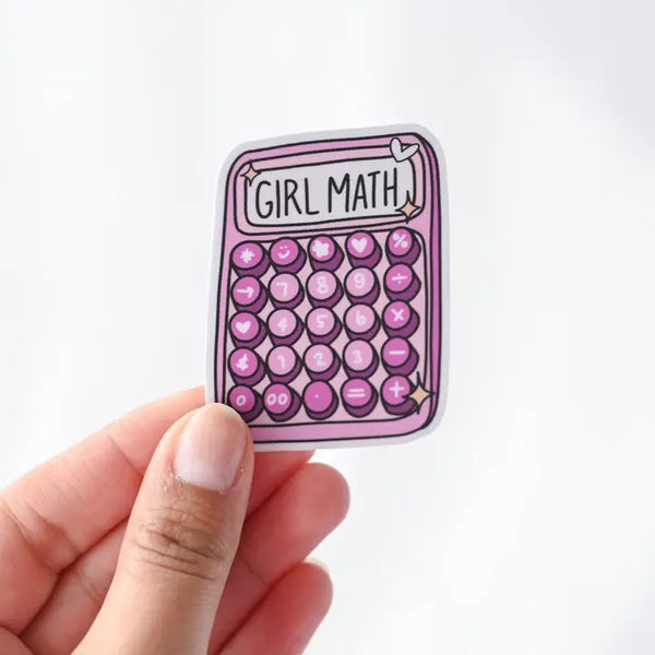 GIRL MATH CALCULATOR STICKER