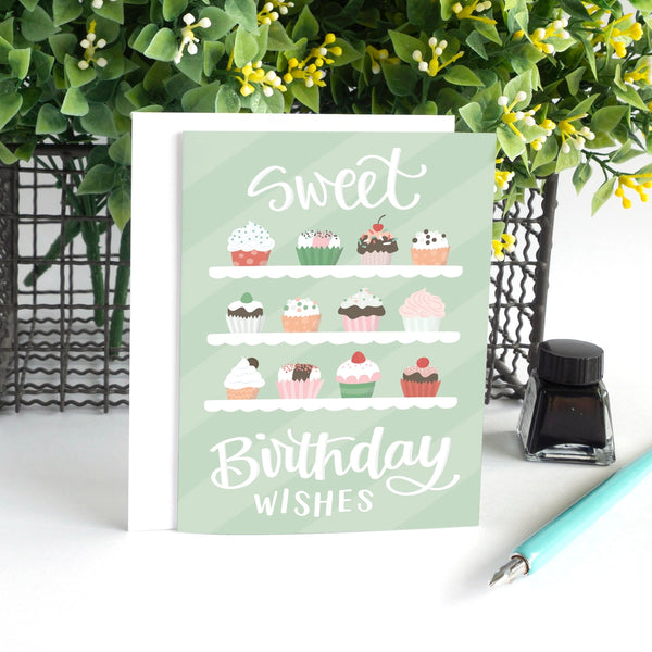 CUPCAKE SWEET BIRTHDAY WISHES CARD