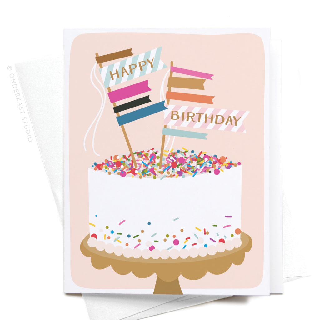 HAPPY BIRTHDAY SPRINKLE CAKE CARD