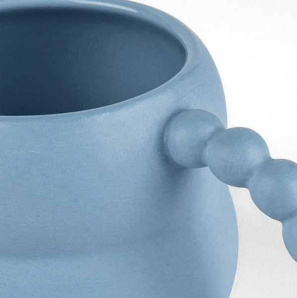 CHUBBY BUBBLE HANDLE MUG - BLUE