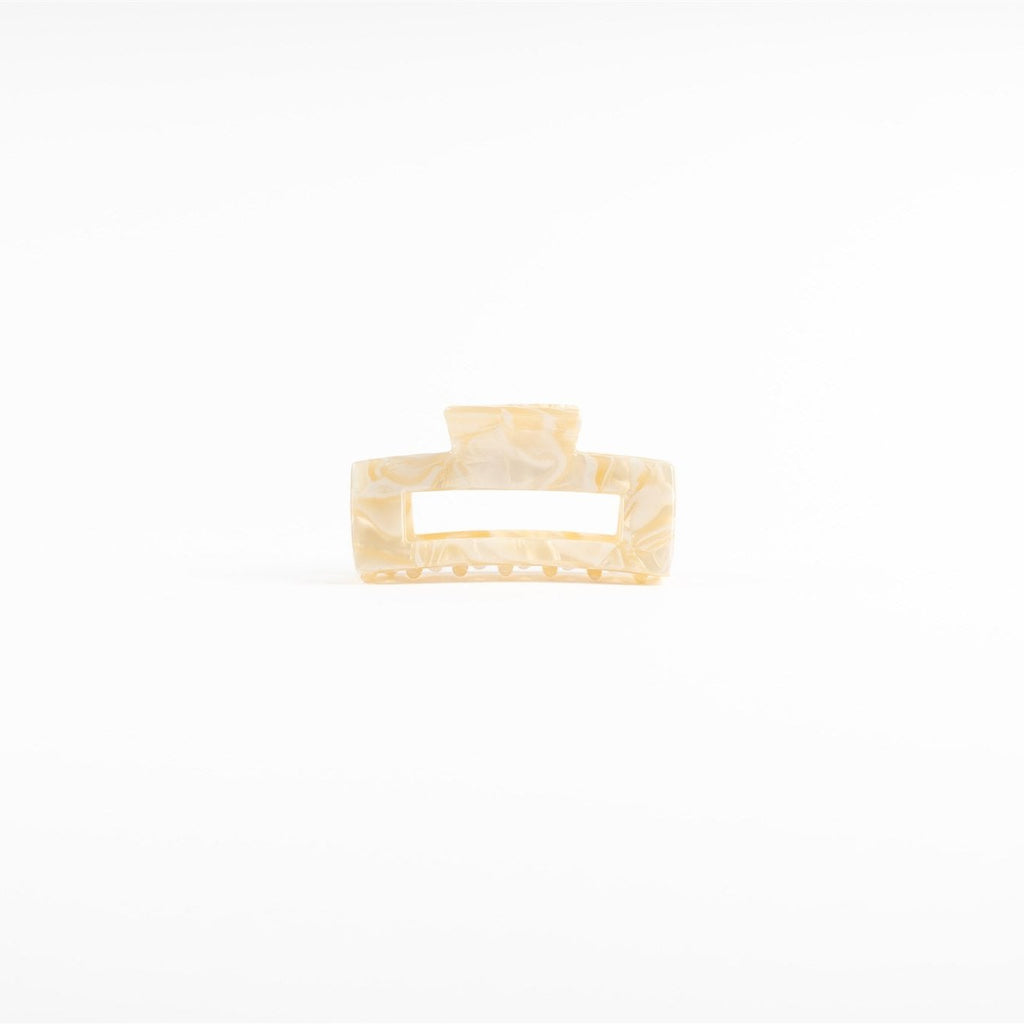 MEDIUM ACETATE CLAW CLIP - BEIGE SWIRL