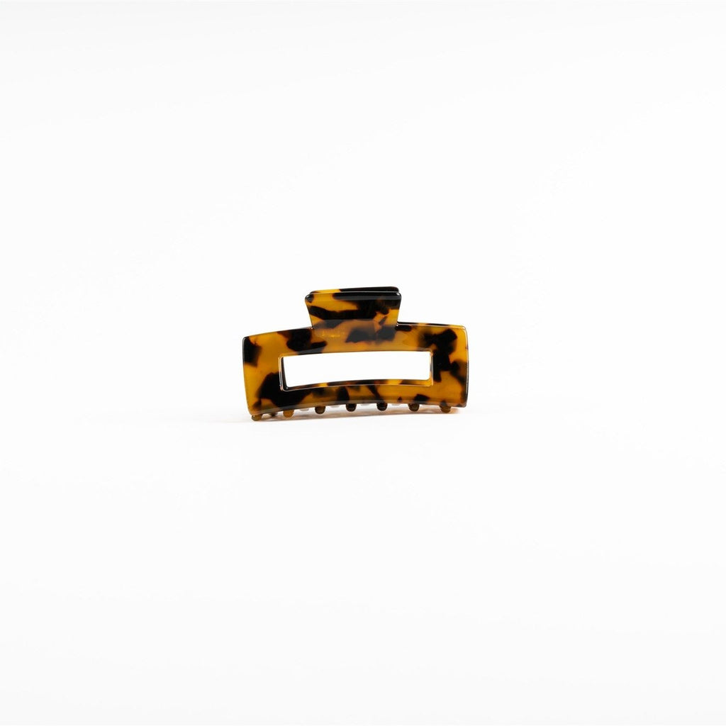 MEDIUM ACETATE CLAW CLIP - DARK TORTOISE