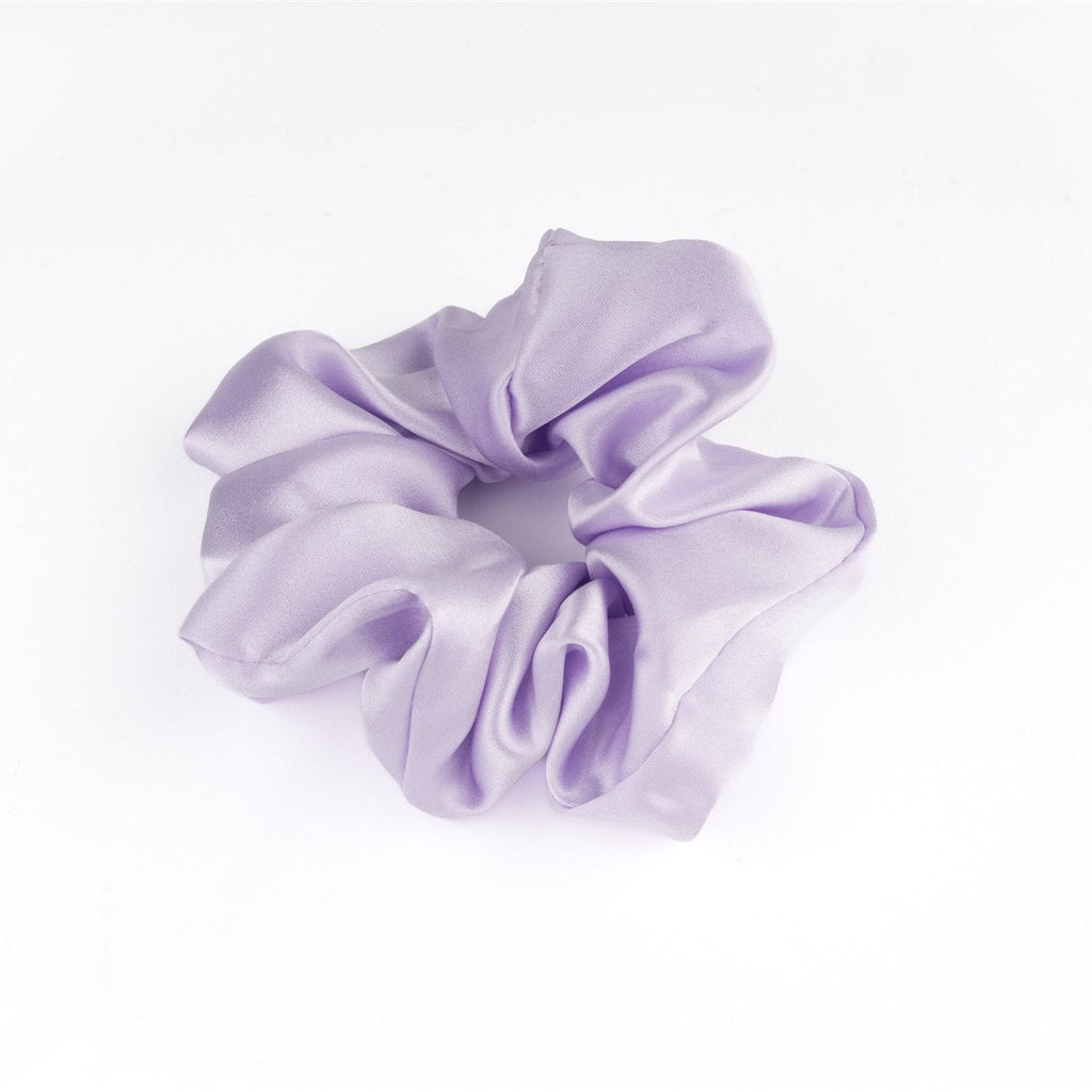 MULBERRY SILK LARGE SCRUNCHIE - LILAC