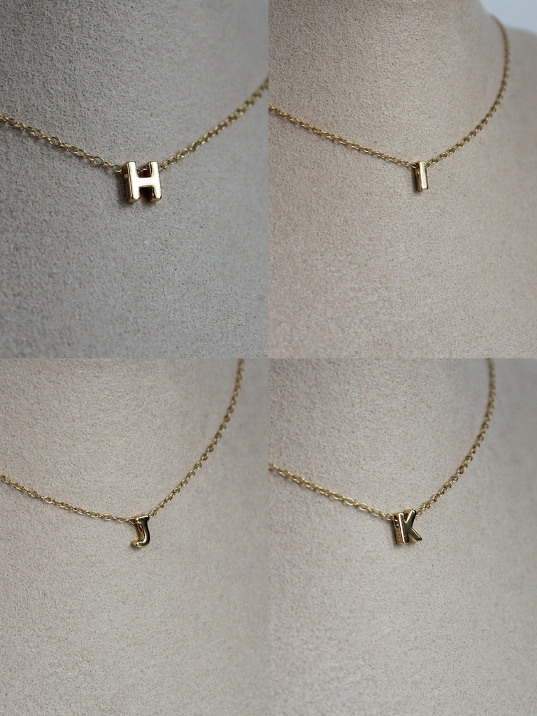 VERMEIL INITIAL LETTER NECKLACE