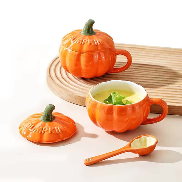 PUMPKIN MUG W/ LID