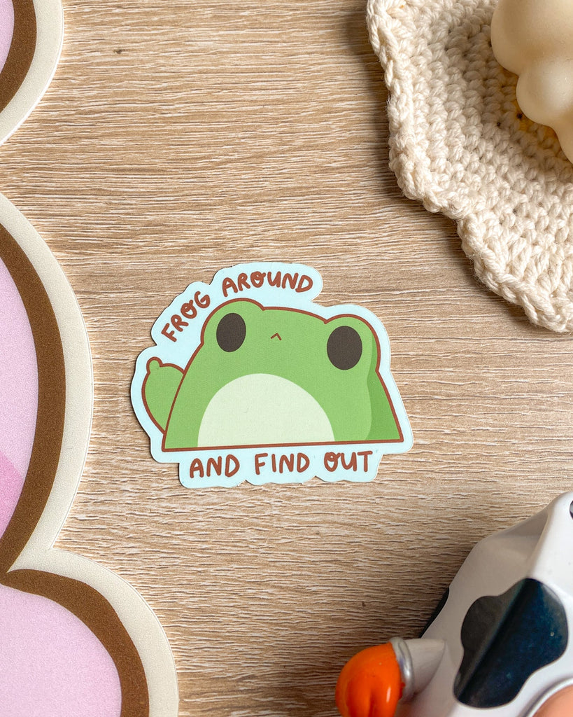 FROG AROUND AND FIND OUT STICKER