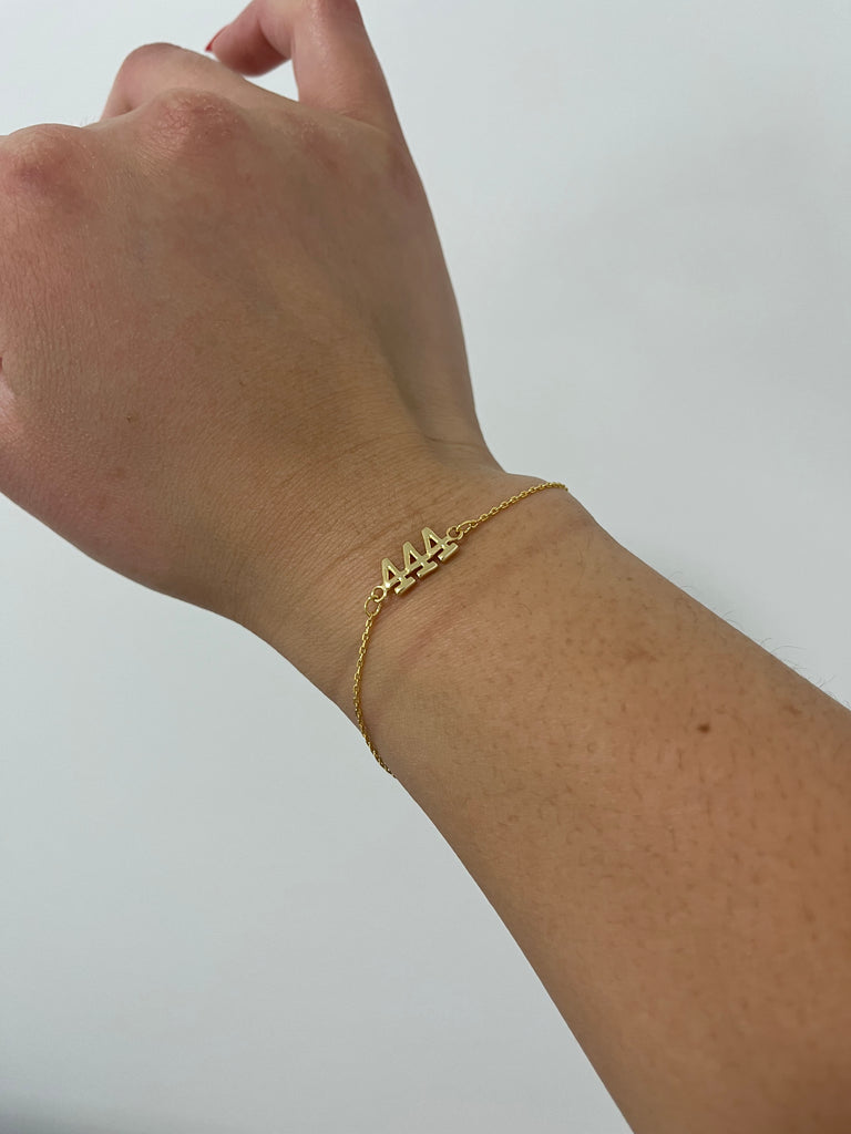 GOLD PLATED ON BRASS ANGEL NUMBER BRACELETS