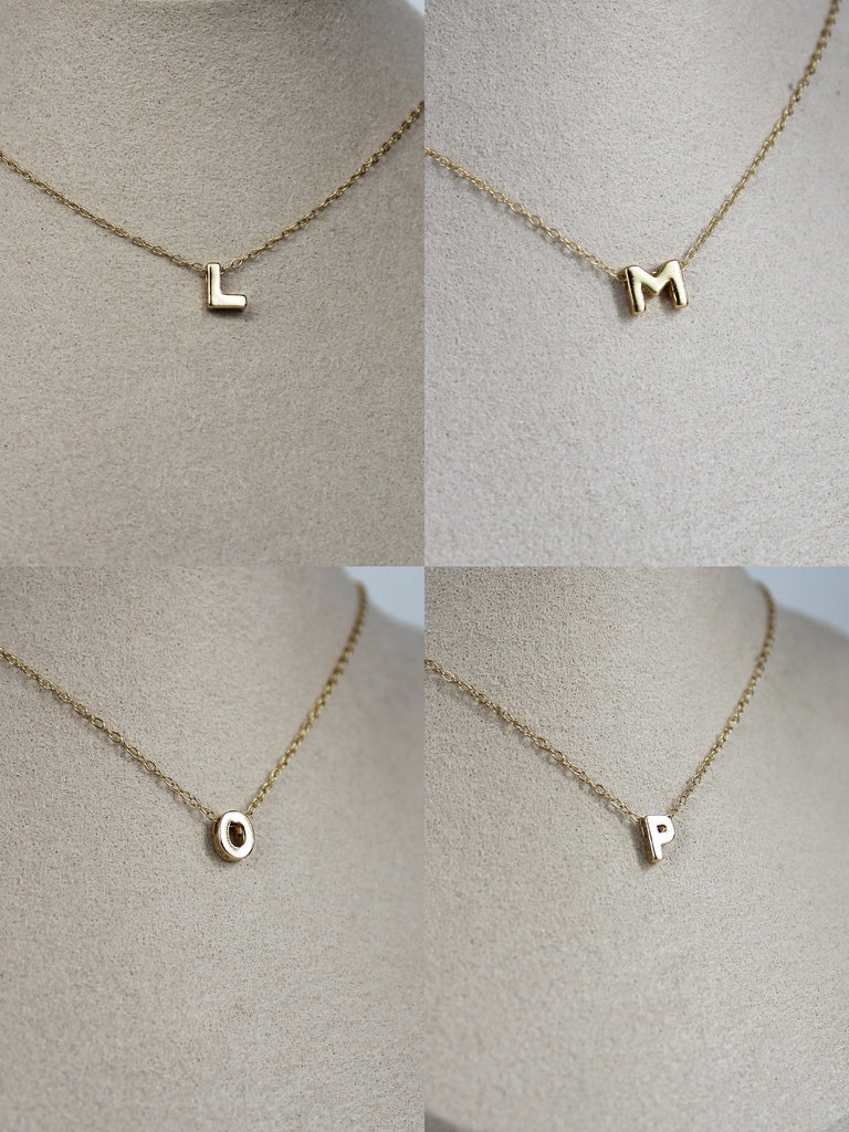 VERMEIL INITIAL LETTER NECKLACE