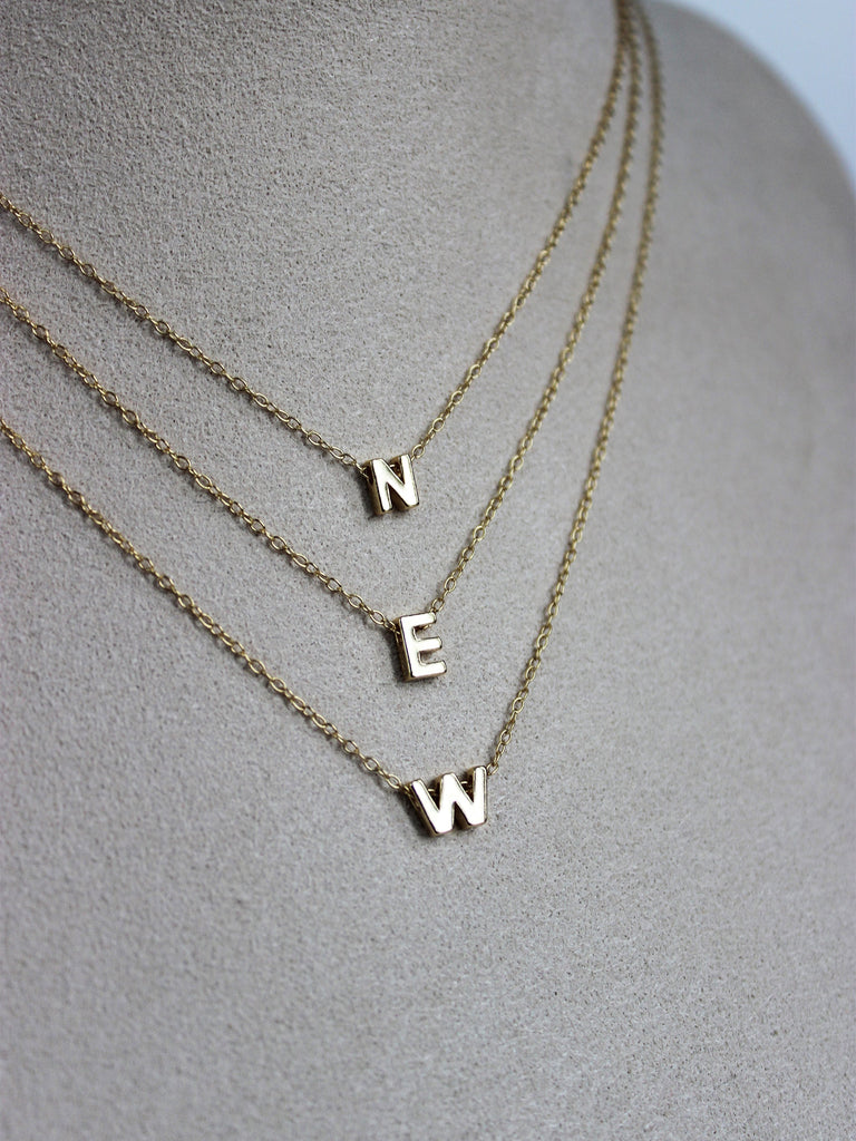 VERMEIL INITIAL LETTER NECKLACE