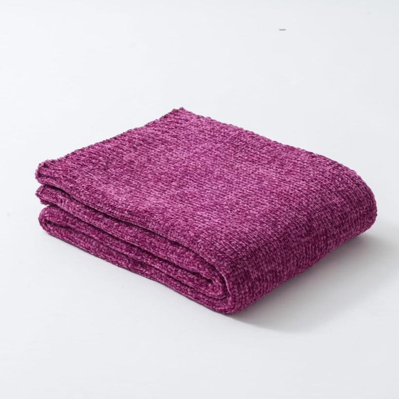 BERRY CHENILLE THROW BLANKET