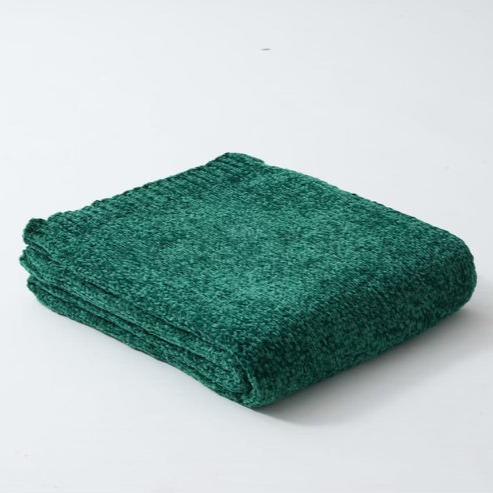 EVERGREEN CHENILLE THROW BLANKET