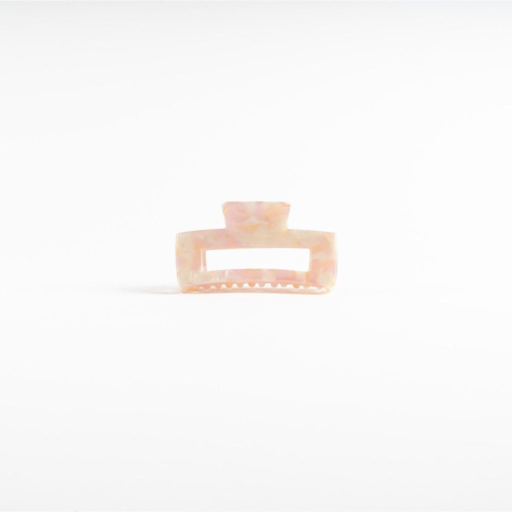 MEDIUM ACETATE CLAW CLIP - PINK & WHITE