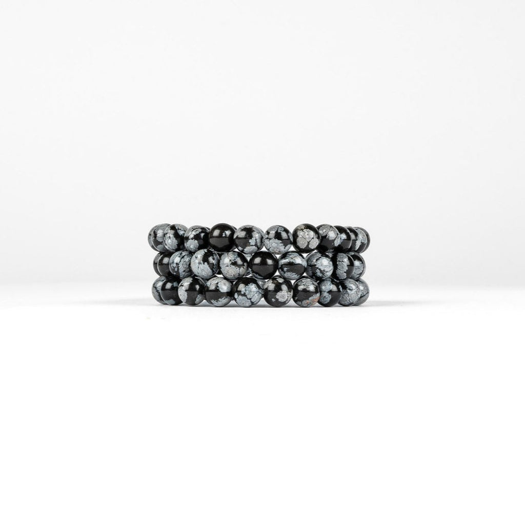 SNOWFLAKE OBSIDIAN BRACELET