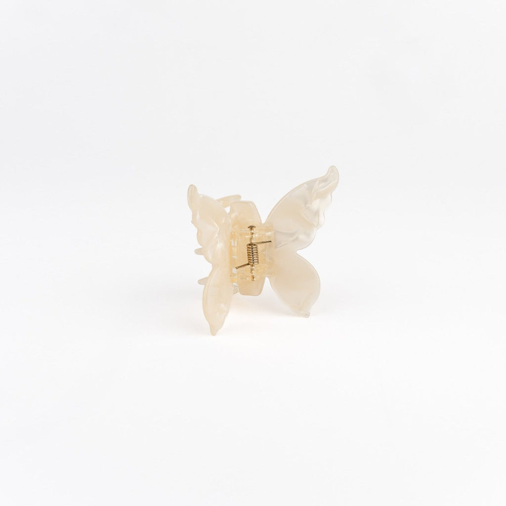 BUTTERFLY ACETATE CLAW CLIP - WHITE