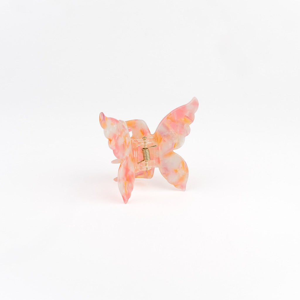 BUTTERFLY ACETATE CLAW CLIP - PINK