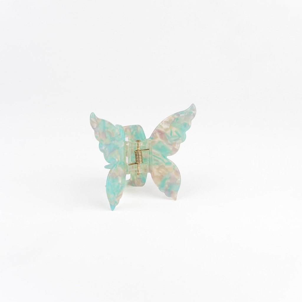 BUTTERFLY ACETATE CLAW CLIP - BLUE