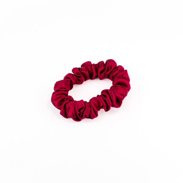 MULBERRY SILK MEDIUM SCRUNCHIE - RED