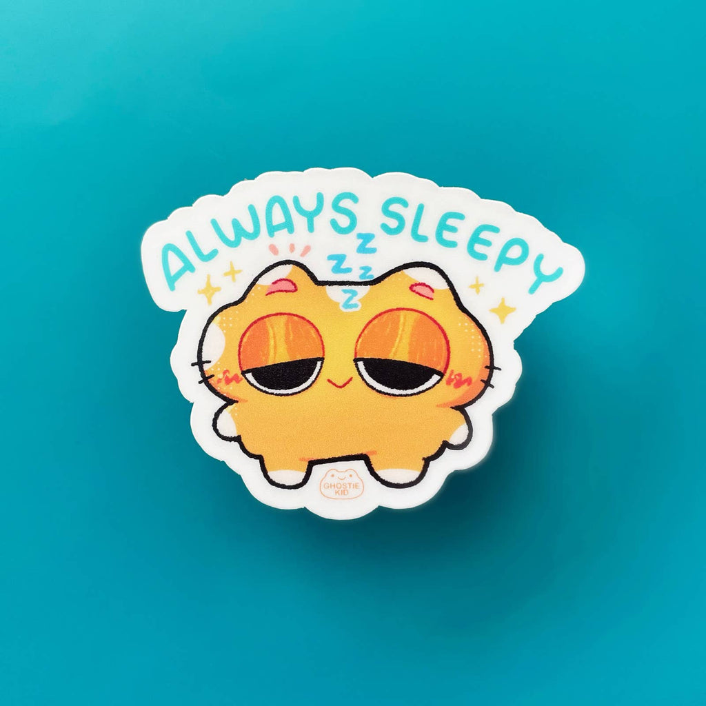 ALWAYS SLEEPY CAT STICKER