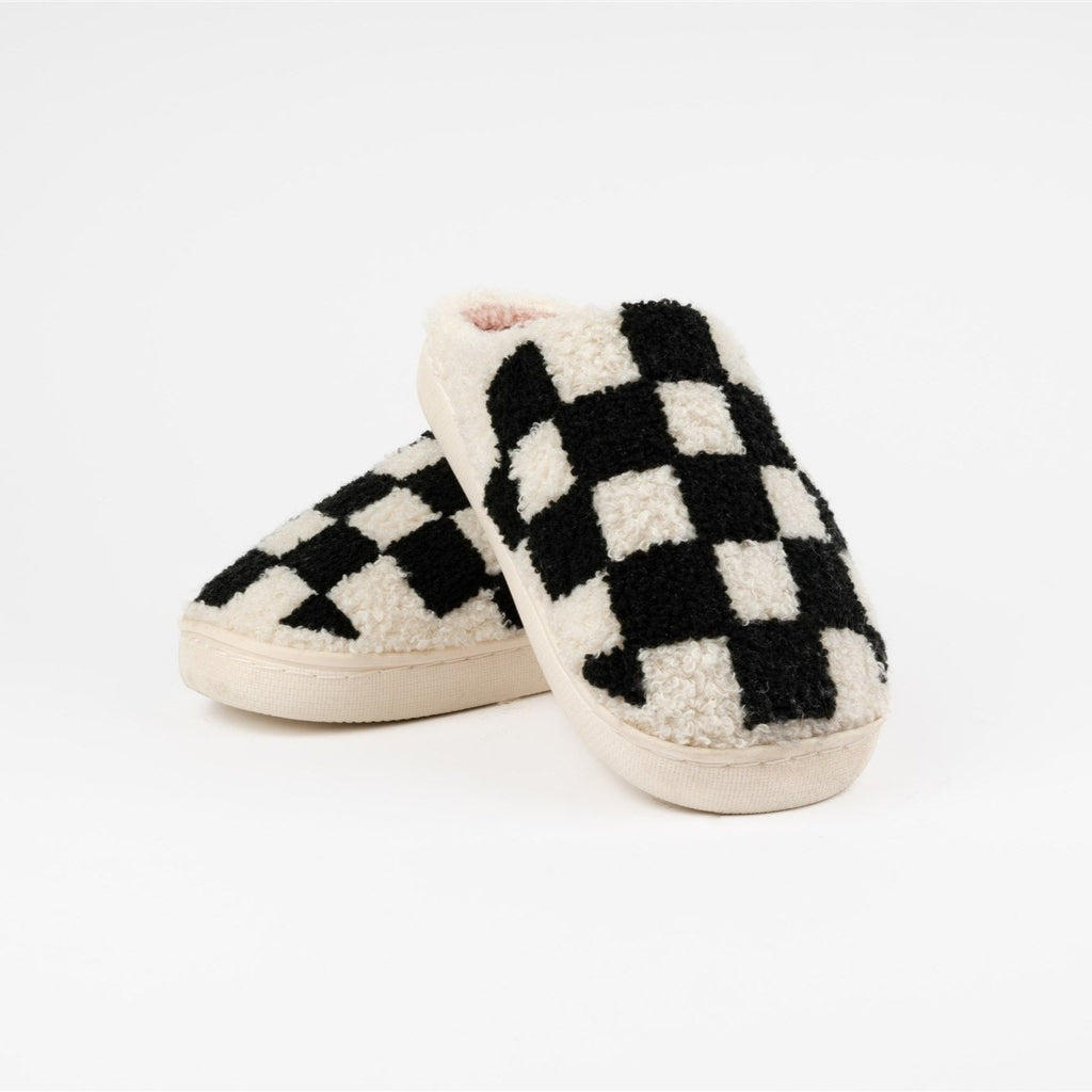 CHECKERED SLIPPERS