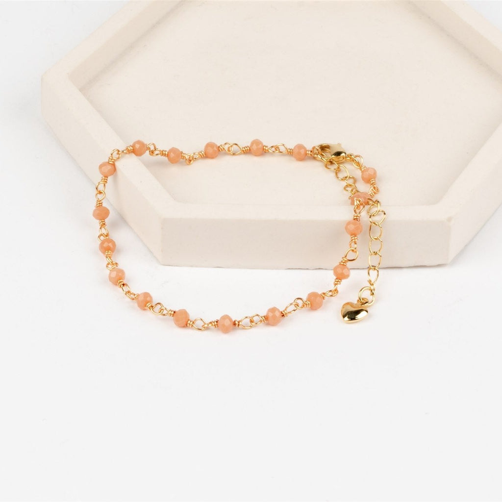 PINK & GOLD CHAIN BRACELET