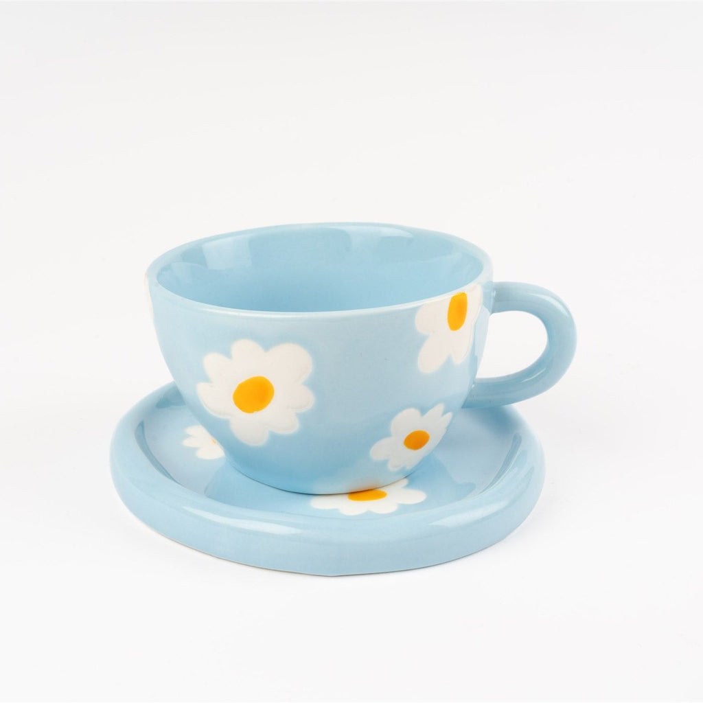 BLUE DAISY CERAMIC MUG