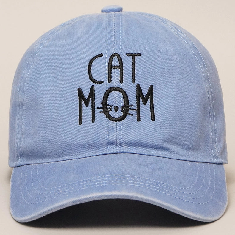 CAT MOM BASEBALL CAP - DENIM BLUE