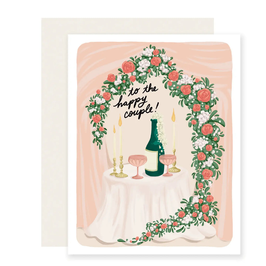 TO THE HAPPY COUPLE CHAMPAGNE CARD